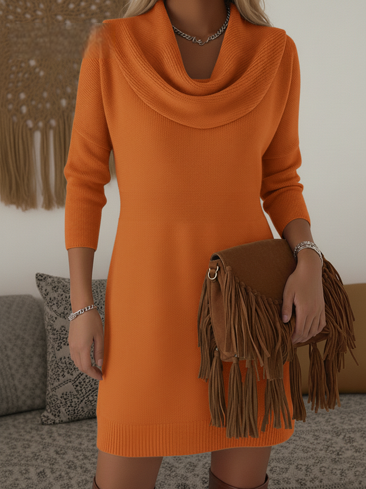 Women's Soft Knit Cowl-Neck Dress