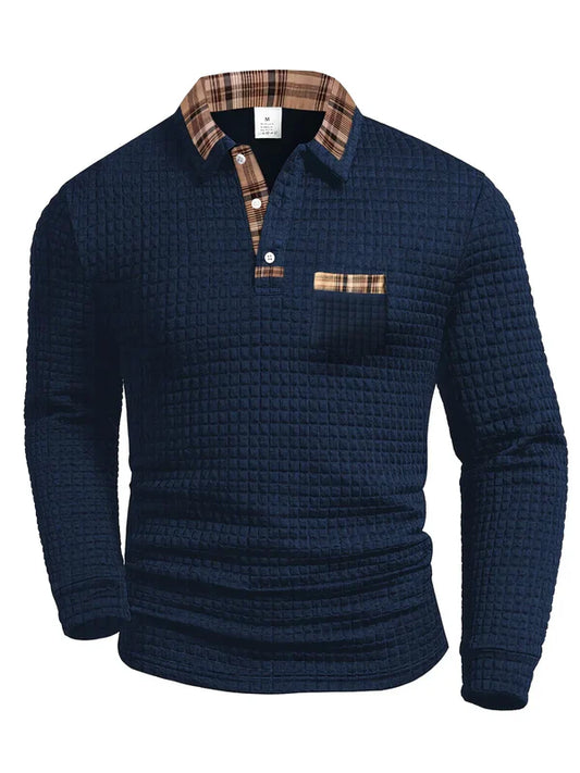 Men’s Classic Textured Knit Long Sleeve Sweater