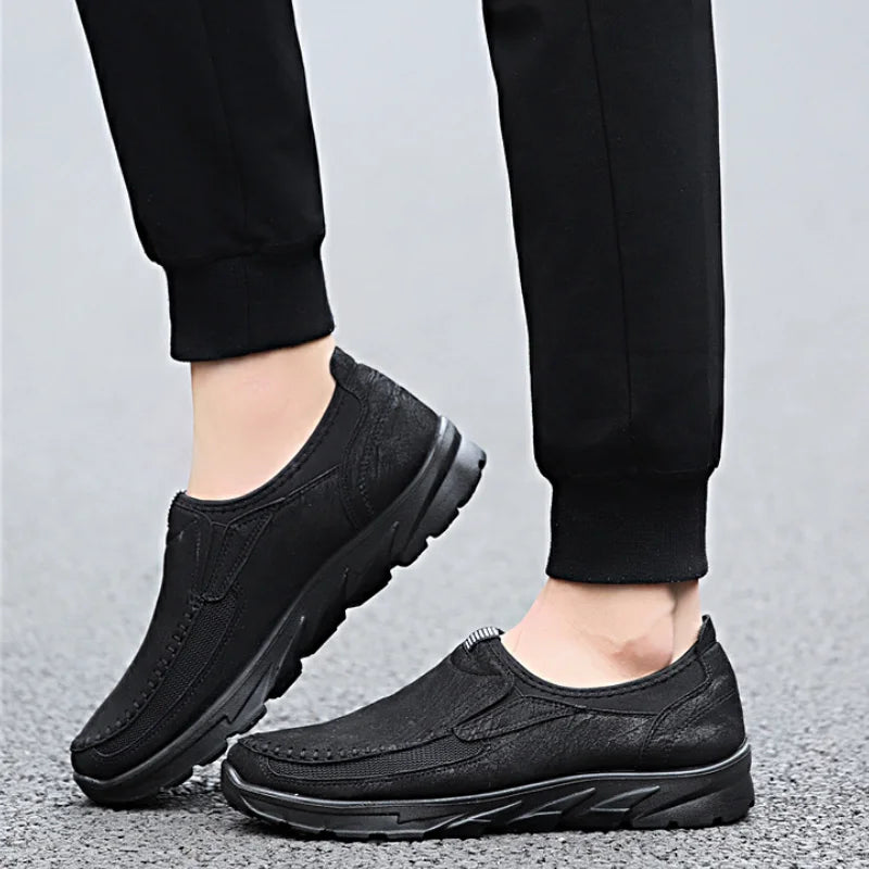 Men’s Handmade Retro Leather Loafers