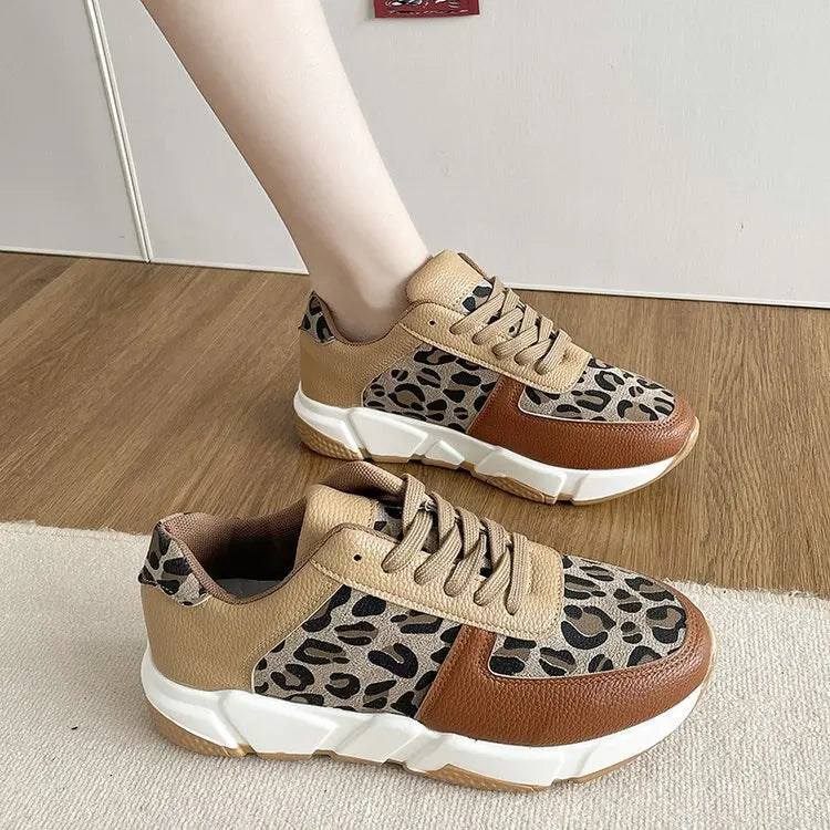 Women's Comfortable Leopard Trainers