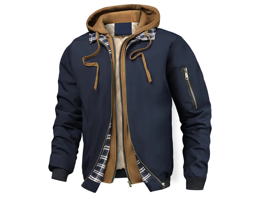 Men's Sylvain Hooded Air Force Jacket With Zipper