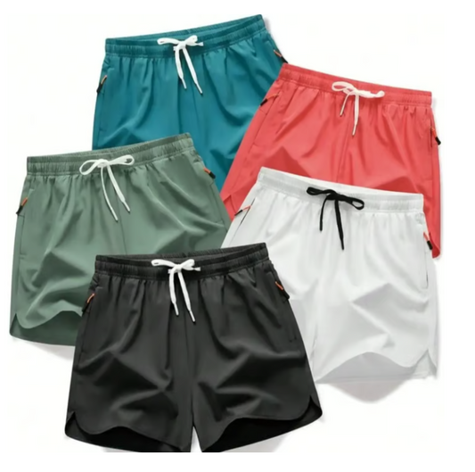 Men's Quick-Dry Athletic Training Shorts – 5 Pack