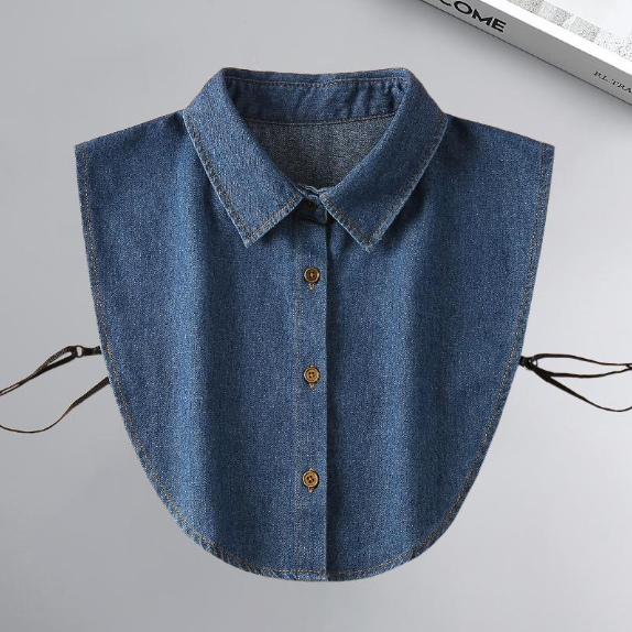 Denim Detachable Collar Insert