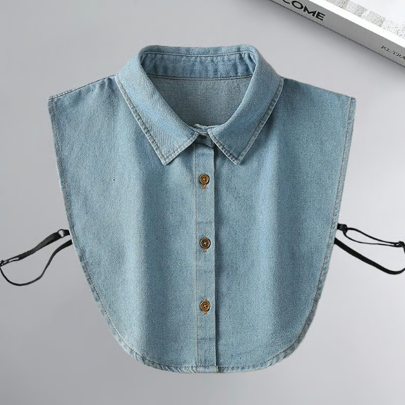 Denim Detachable Collar Insert