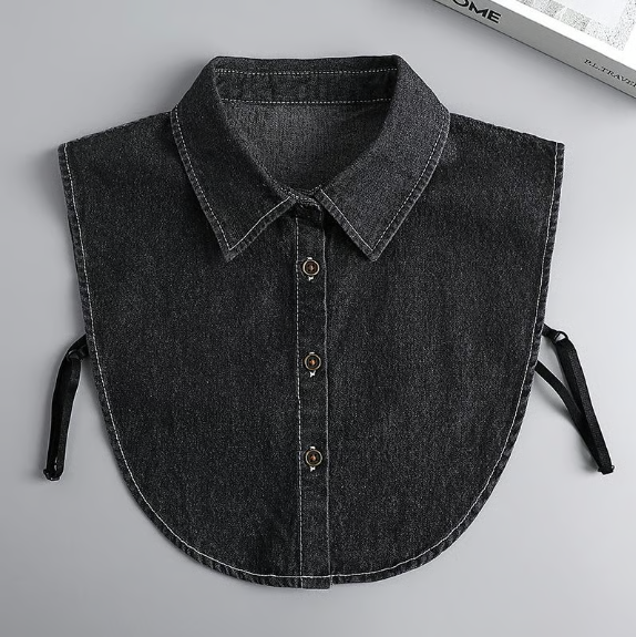 Denim Detachable Collar Insert