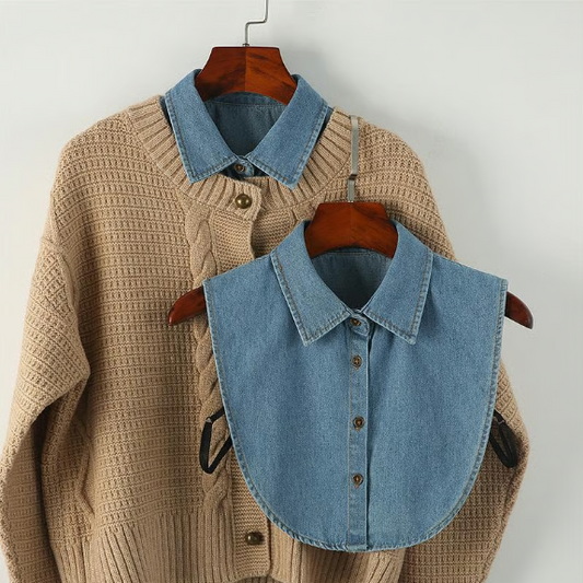 Denim Detachable Collar Insert