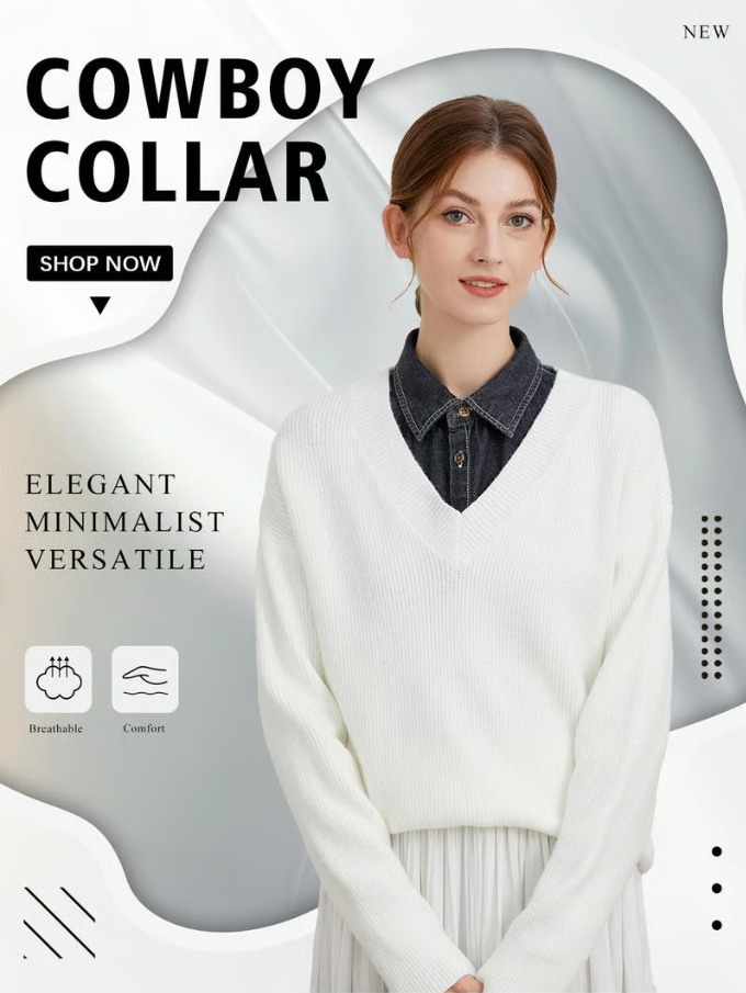 Denim Detachable Collar Insert