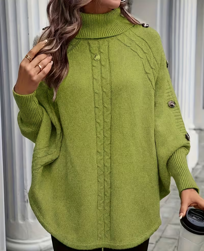 Women’s Twisted Front High-Neck Knit Jumper