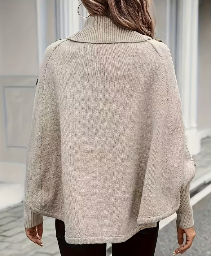 Women’s Twisted Front High-Neck Knit Jumper