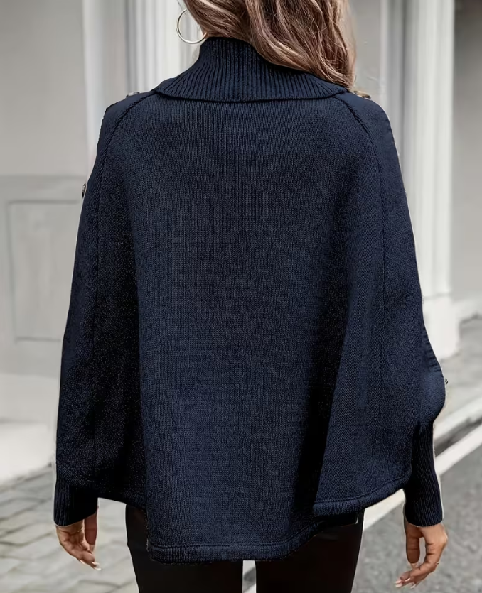 Women’s Twisted Front High-Neck Knit Jumper