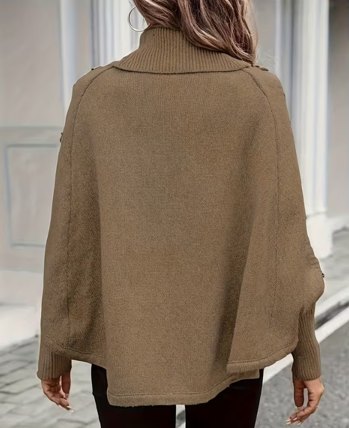 Women’s Twisted Front High-Neck Knit Jumper