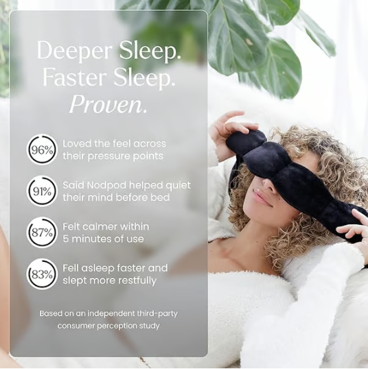 Strap-Free Weighted Pressure Sleep Mask