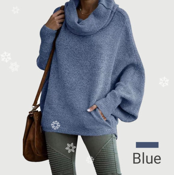 Women’s Batwing Cowl Neck Knit Sweater