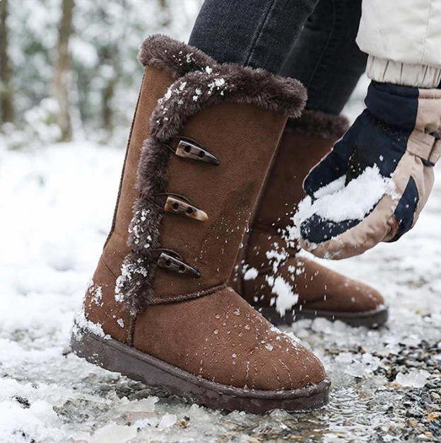 Women’s Ultra-Warm Faux Fur Lined Toggle Mid-Calf Snow Boots