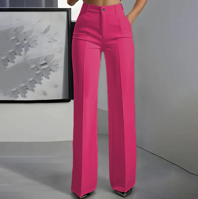 Women’s High Waist Straight Leg Tailored Trousers