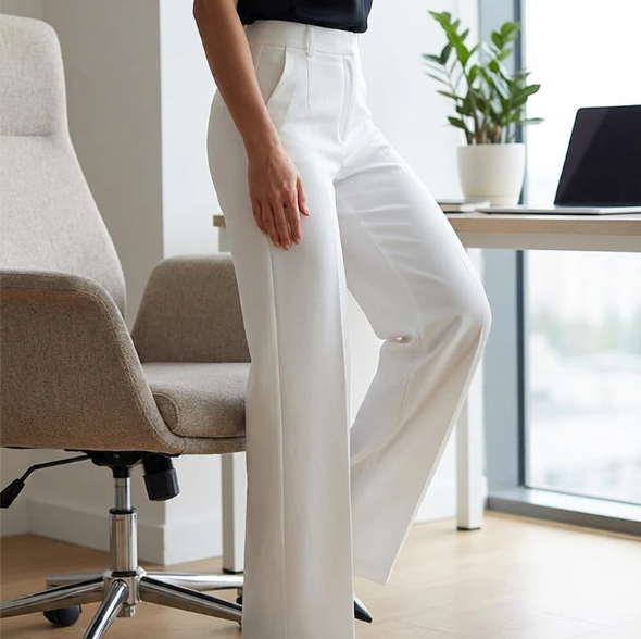 Women’s High Waist Straight Leg Tailored Trousers