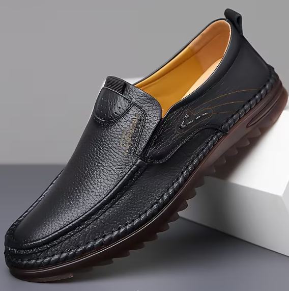 Men’s Business Casual Slip On Loafers with Soft Upper and Cushioned Sole