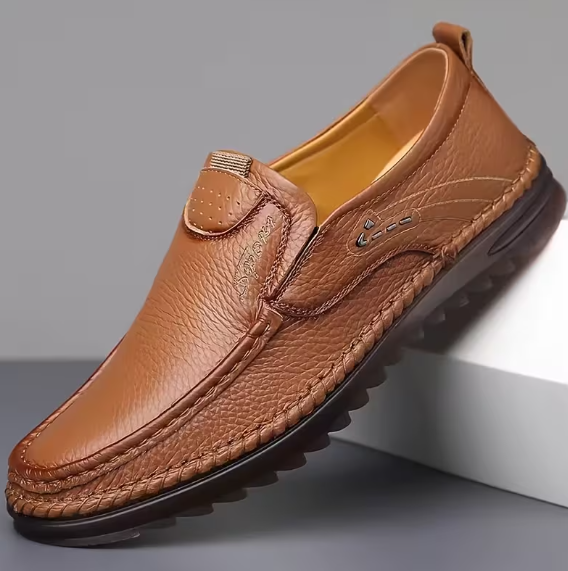 Men’s Business Casual Slip On Loafers with Soft Upper and Cushioned Sole