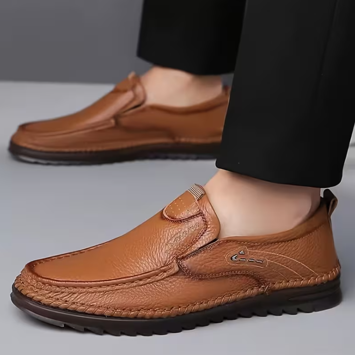 Men’s Business Casual Slip On Loafers with Soft Upper and Cushioned Sole