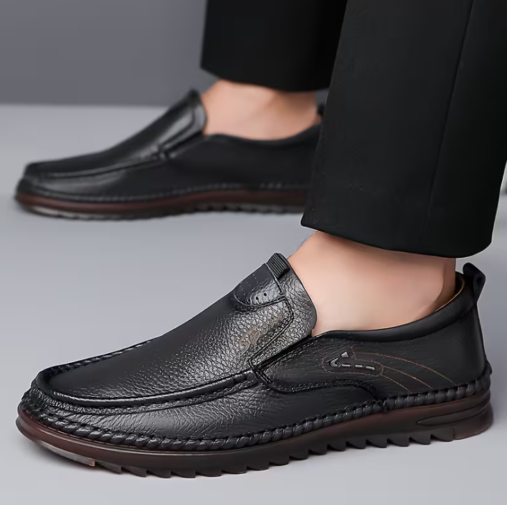Men’s Business Casual Slip On Loafers with Soft Upper and Cushioned Sole