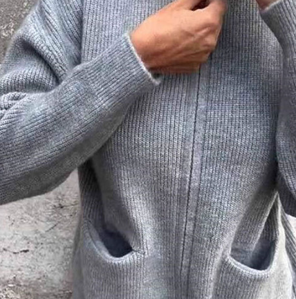 Women’s Cosy Zip-Up Knit Jacket with Pockets