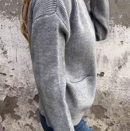 Women’s Cosy Zip-Up Knit Jacket with Pockets