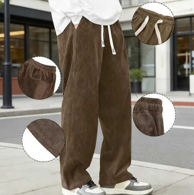 Men’s Loose-Fit Drawstring Pocket Trousers