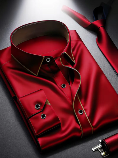 Men’s Slim-Fit Buttoned Business Shirt