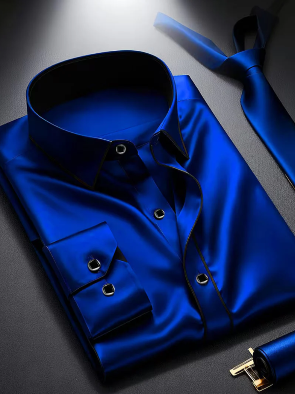 Men’s Slim-Fit Buttoned Business Shirt