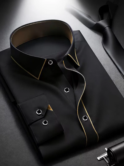 Men’s Slim-Fit Buttoned Business Shirt