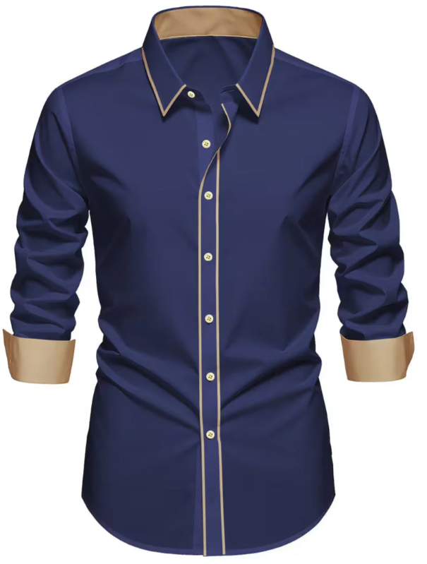 Men’s Slim-Fit Buttoned Business Shirt