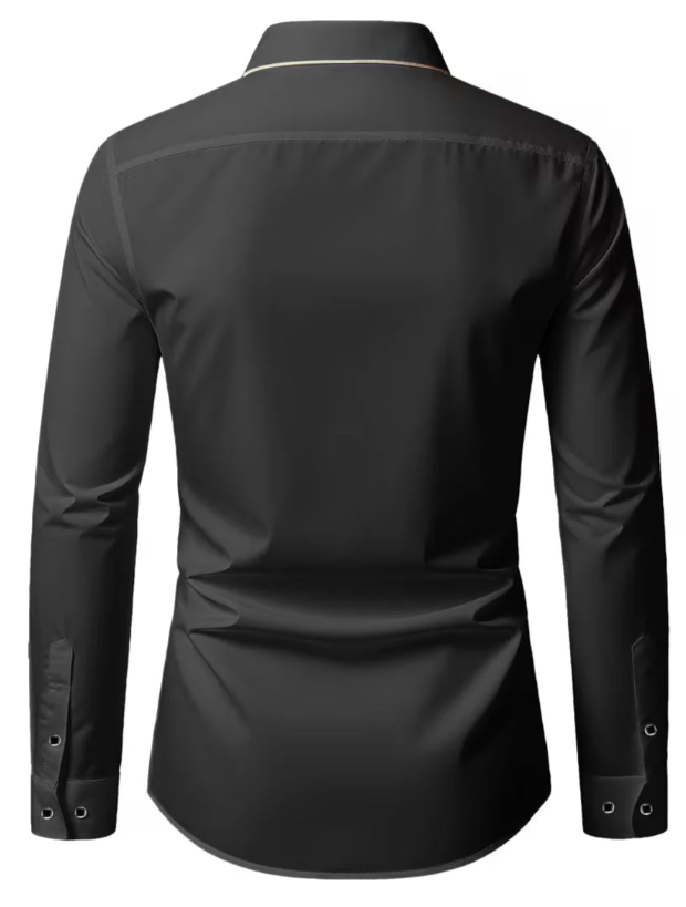 Men’s Slim-Fit Buttoned Business Shirt