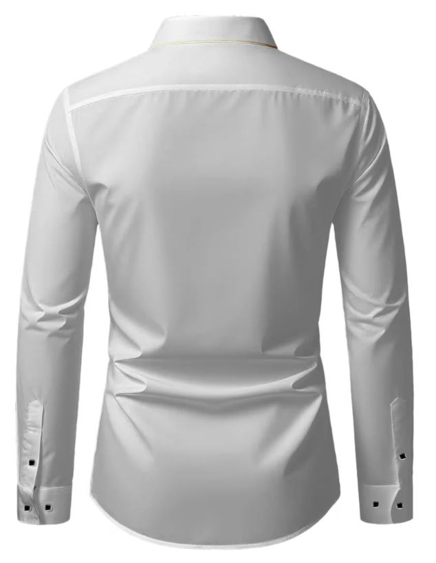 Men’s Slim-Fit Buttoned Business Shirt