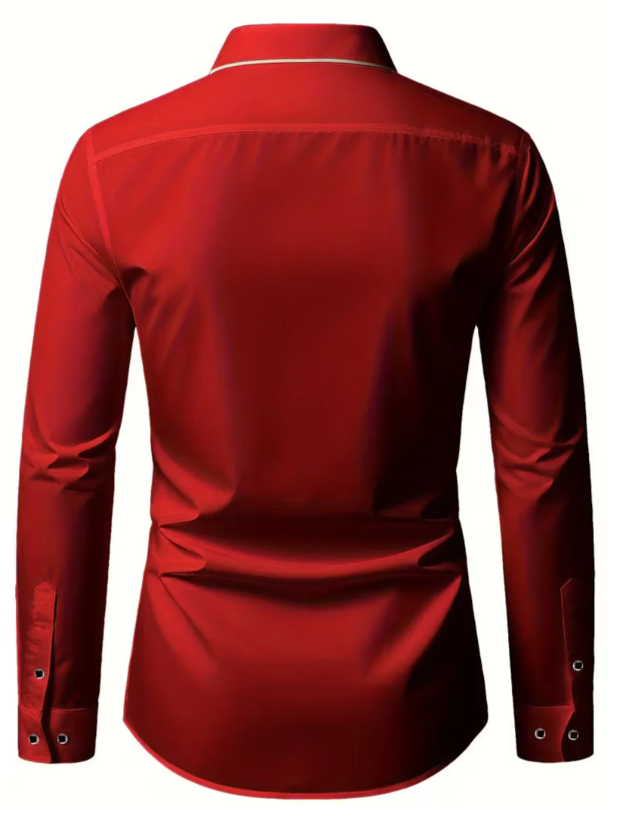 Men’s Slim-Fit Buttoned Business Shirt