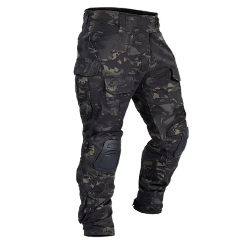Men’s Reinforced Cargo Trousers with Removable Knee Protection