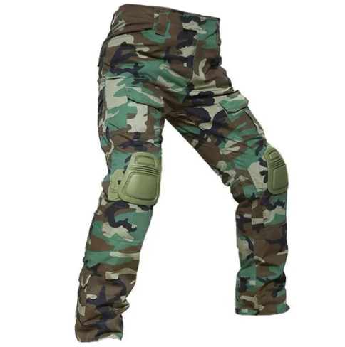 Men’s Reinforced Cargo Trousers with Removable Knee Protection