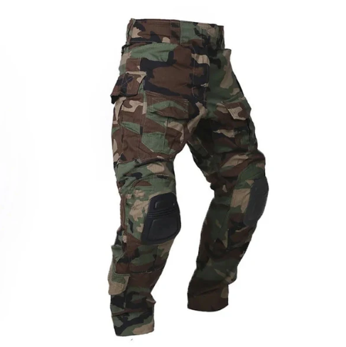 Men’s Reinforced Cargo Trousers with Removable Knee Protection
