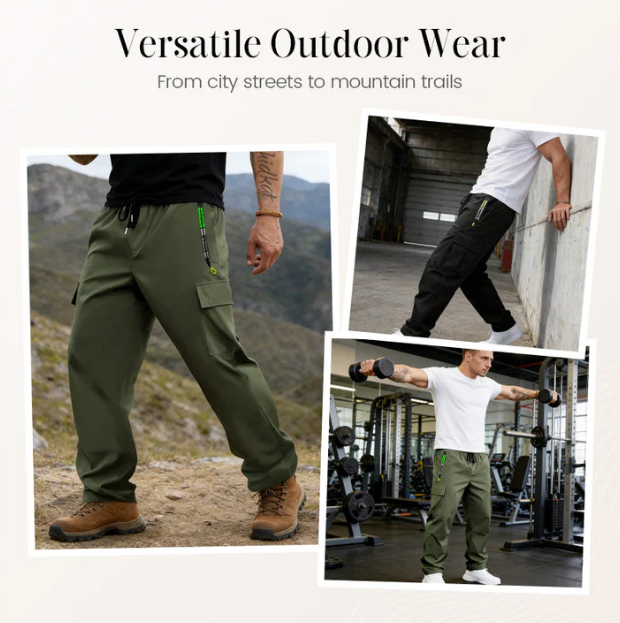 Men’s Lightweight Multi-Pocket Outdoor Cargo Trousers