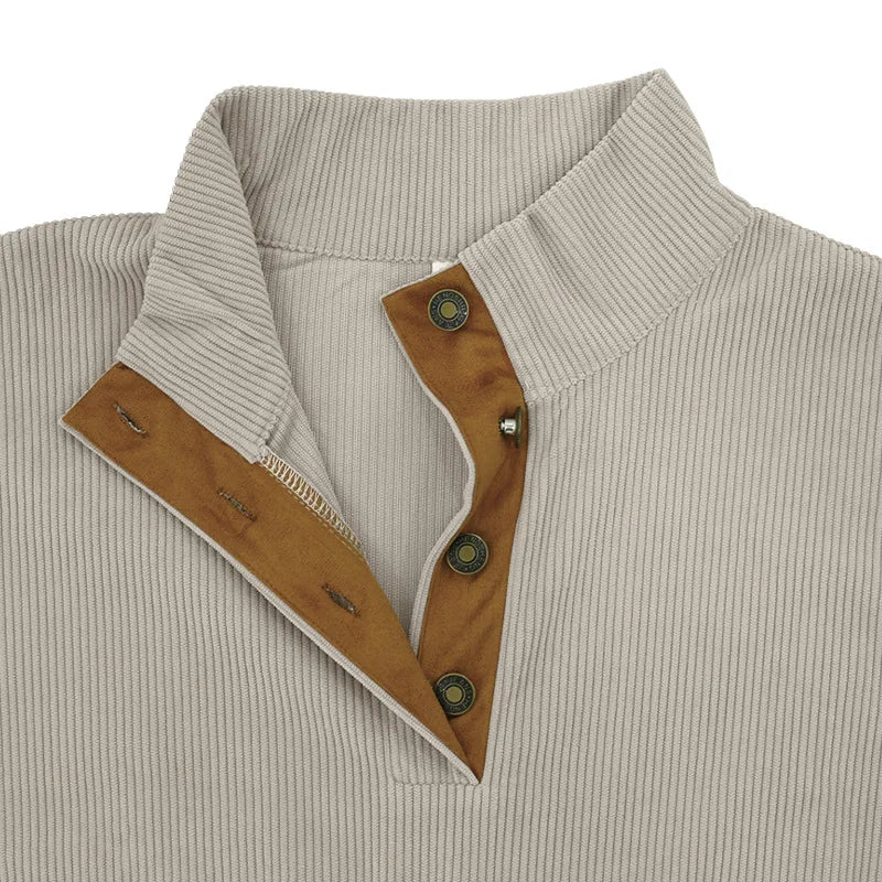 Men’s Colour Block Corduroy Sweatshirt