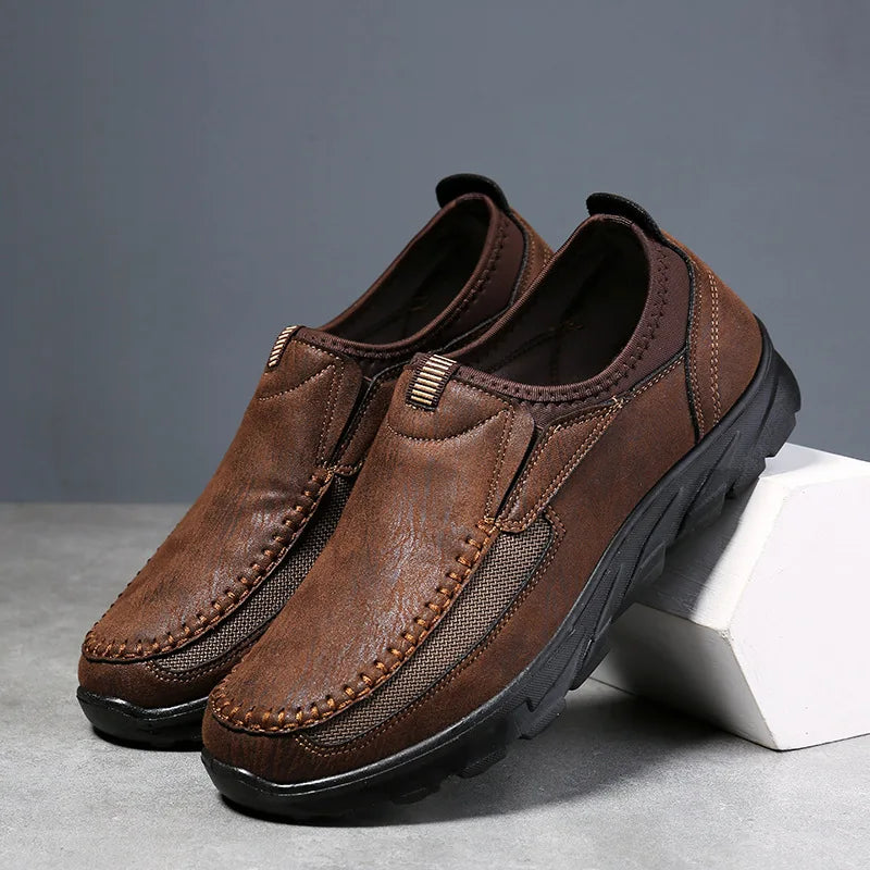 Men’s Handmade Retro Leather Loafers