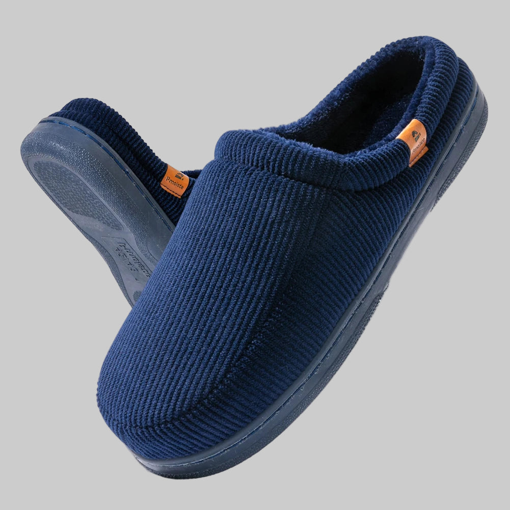 Men’s Corduroy Memory Foam House Slippers