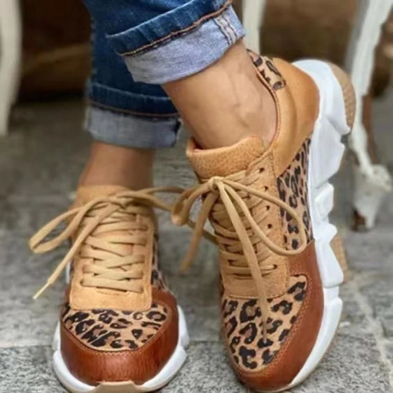 Women's Comfortable Leopard Trainers