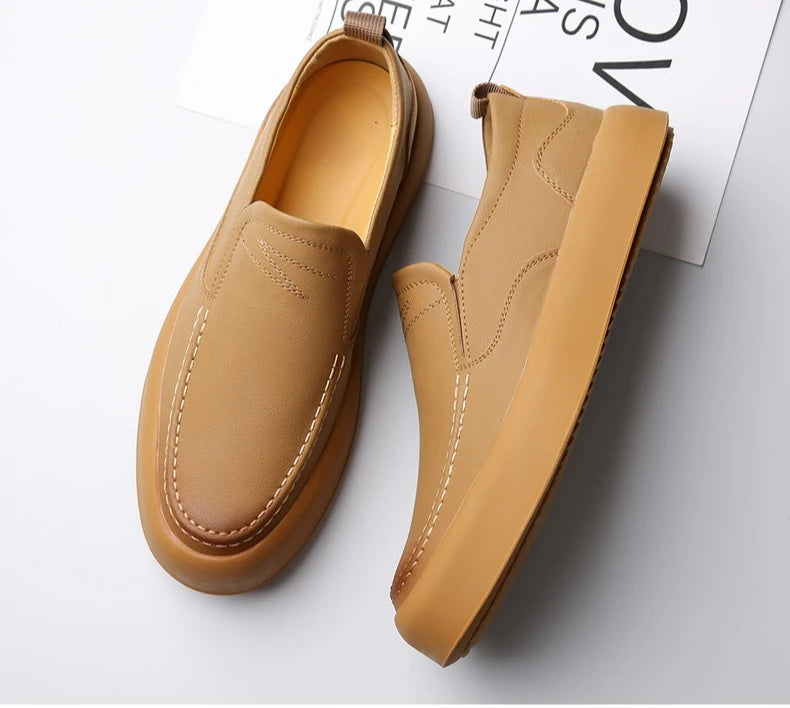Luxury Leather Slip-On Loafers for Men