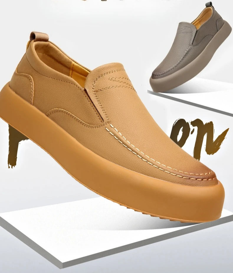 Luxury Leather Slip-On Loafers for Men