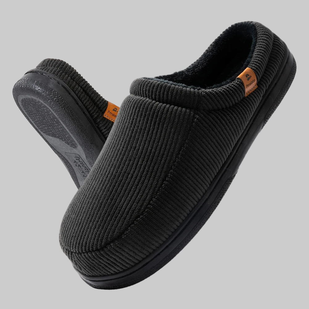 Men’s Corduroy Memory Foam House Slippers