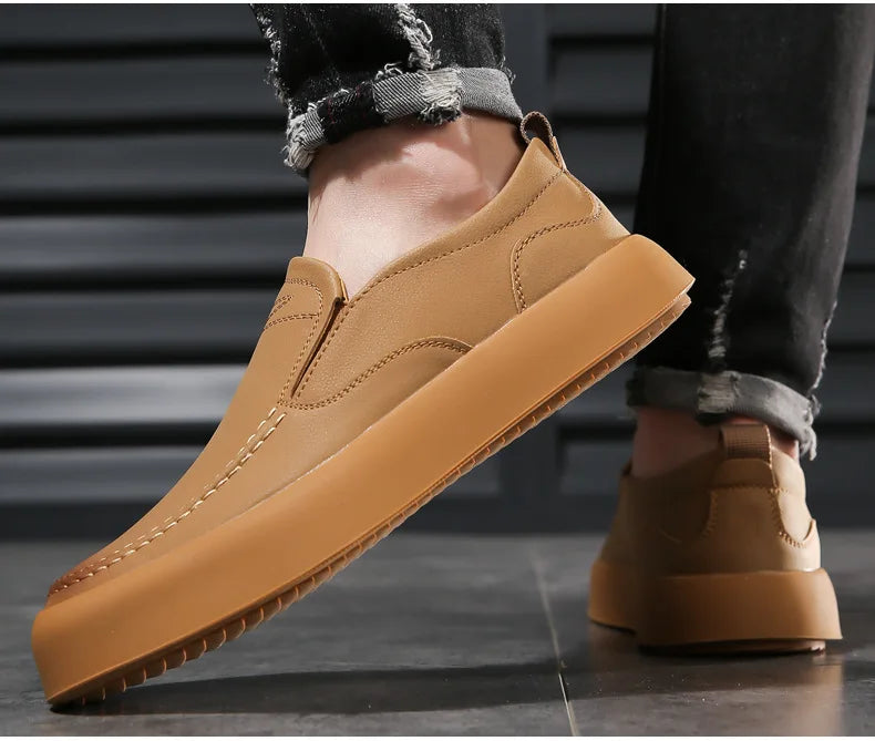 Luxury Leather Slip-On Loafers for Men