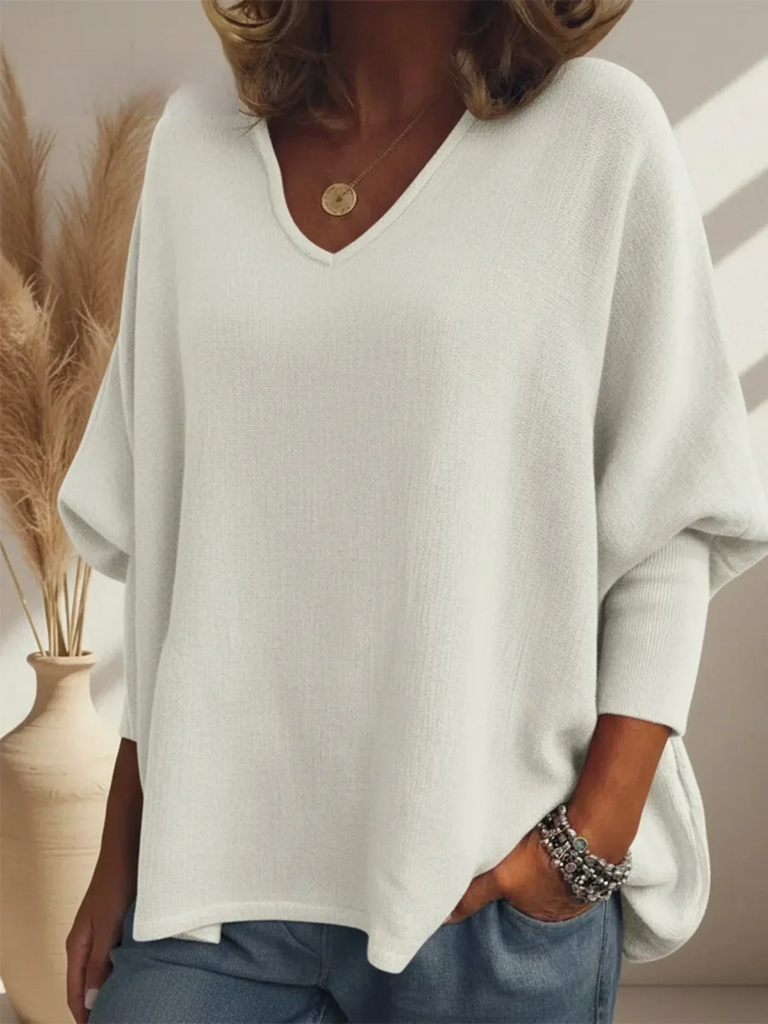 Women’s Cosy Batwing V-Neck Knit Jumper