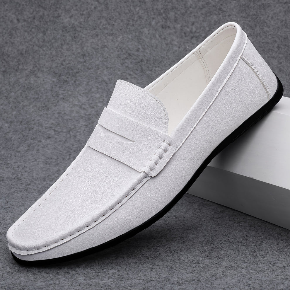 Men's Italian Leather-Look Loafers