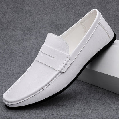 Men's Italian Leather-Look Loafers