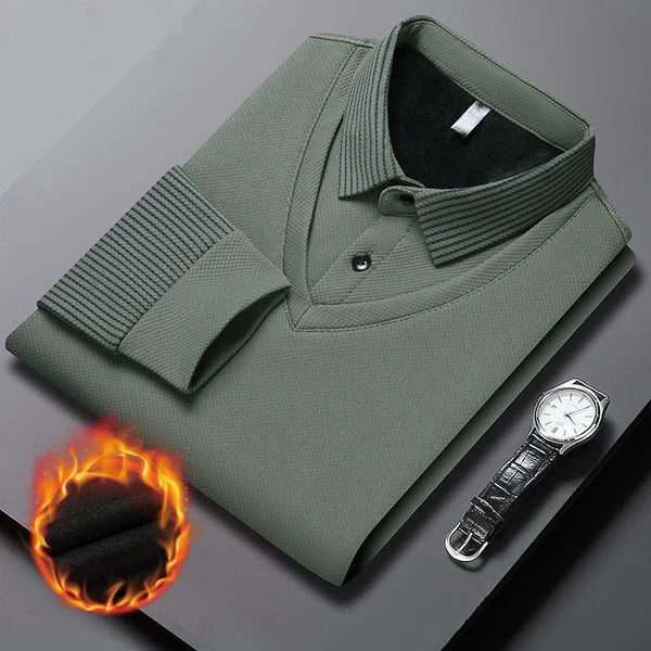 Men's Two-Piece Cuffed Knitted Shirt